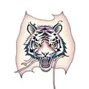 tiger and a lamb  tattoo design idea