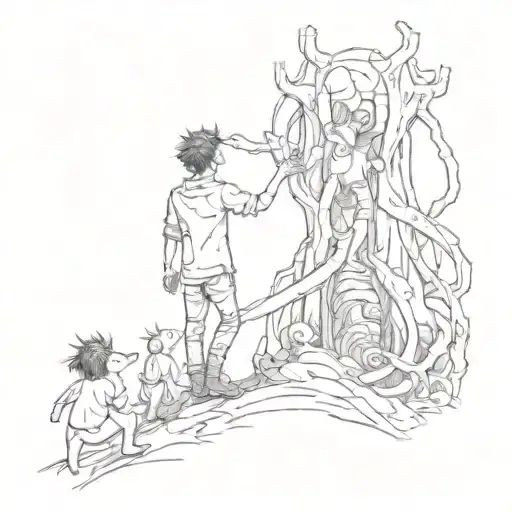 i'm sure we're taller in another dimension being entered tattoo design idea