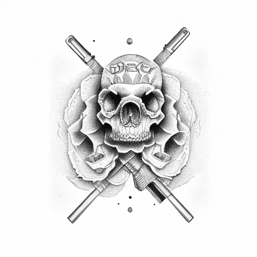 guns and roses tattoo design idea