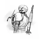 Sikh warrior tattoo design idea