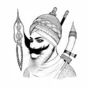 Sikh warrior tattoo design idea