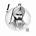 Sikh warrior tattoo design idea