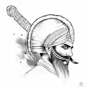 Sikh warrior tattoo design idea