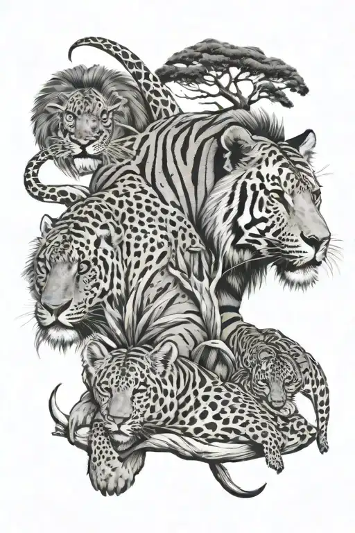 safari tattoo design idea