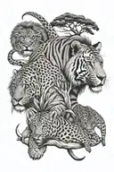 safari tattoo design idea