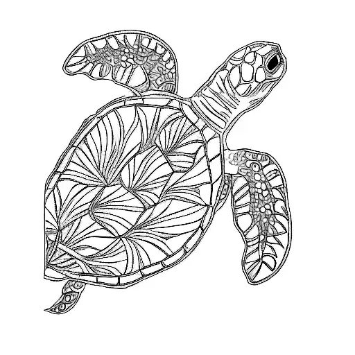 a sea turtle tattoo design idea