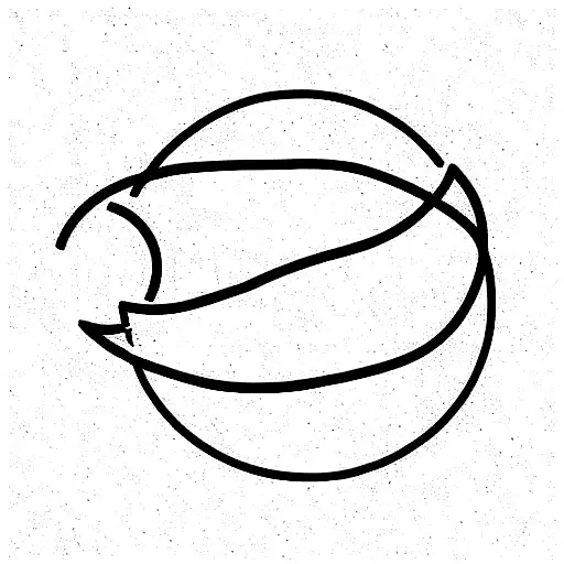 outline of planet Jupiter by stars tattoo design idea