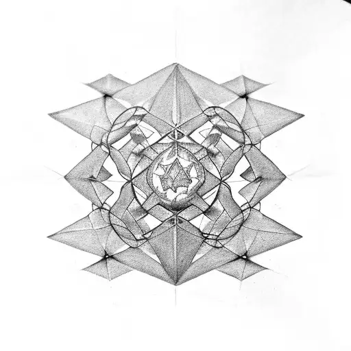 metatron cube tattoo design idea