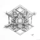 metatron cube tattoo design idea
