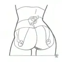buttocks tattoo design idea