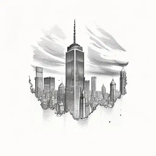 the world trade centers tattoo design idea