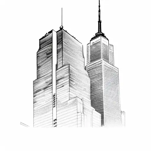 the World Trade Centers and the Willis tower tattoo design idea