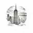 the old twin towers tattoo design idea