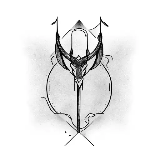 Horny Arrow tattoo design idea