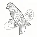 hawk soaring tattoo design idea