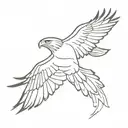hawk soaring tattoo design idea