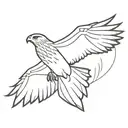 hawk soaring tattoo design idea