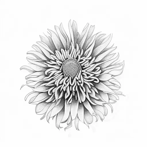 Chrysanthemum tattoo design idea