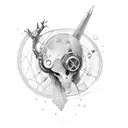 Sci-fi circles arm sleeve  tattoo design idea