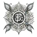 A tattoo with the name "Shyam" with a conceptual design that represents the end of a journey and beginning of new one  tattoo design idea