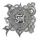 A tattoo with the name "Shyam" with a conceptual design that represents the end of a journey and beginning of new one  tattoo design idea