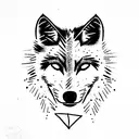 black wolf tattoo design idea