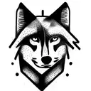 black wolf tattoo design idea