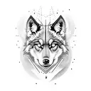black wolf tattoo design idea