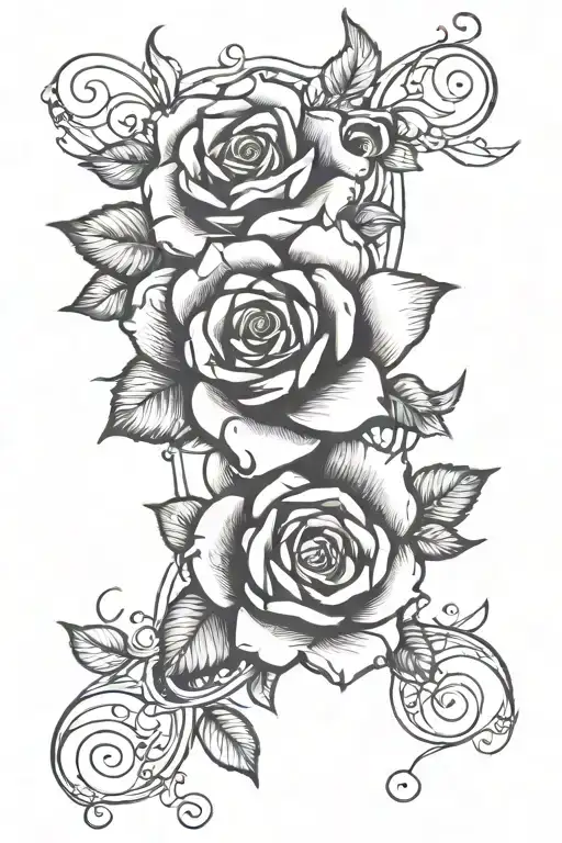 rose, paw print, vines wrapping around arm  tattoo design idea