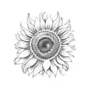 Sunflower tattoo design idea
