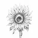 Sunflower tattoo design idea