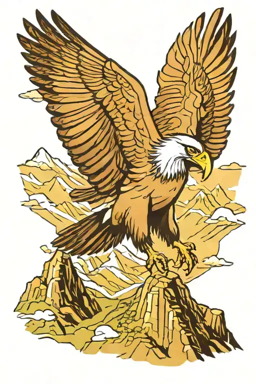 Andean condor, in flight, Machu Picchu background tattoo design idea