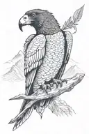 Andean condor, Machu Picchu background tattoo design idea