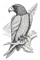 Andean condor, Machu Picchu background tattoo design idea