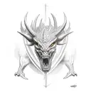 Minotaur fighting against a dragon tattoo design idea