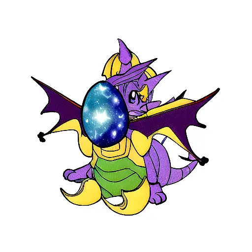 cosmic dragon tattoo design idea