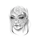 portrait face tattoo design idea