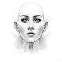 portrait face tattoo design idea