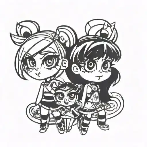 Powerpuff Girls tattoo design idea