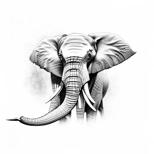 i move with the elegance of an african elephant tattoo design idea