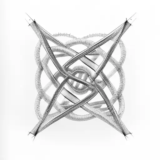 DNA double helix with a scientific formula intertwined tattoo design idea
