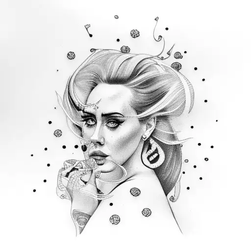 adele tattoo design idea
