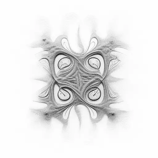 Neuroscience-inspired fractal patterns tattoo design idea