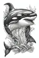 orca whale tattoo design idea
