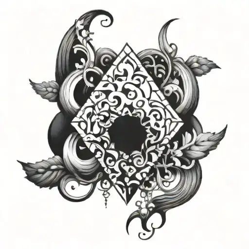 narrow internal tattoo design idea