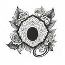 narrow internal tattoo design idea