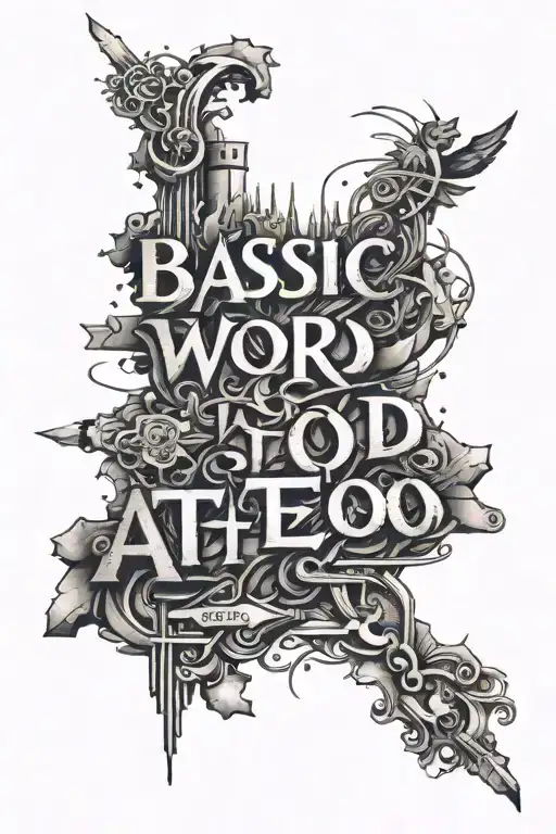 Basic word Tattoo tattoo design idea