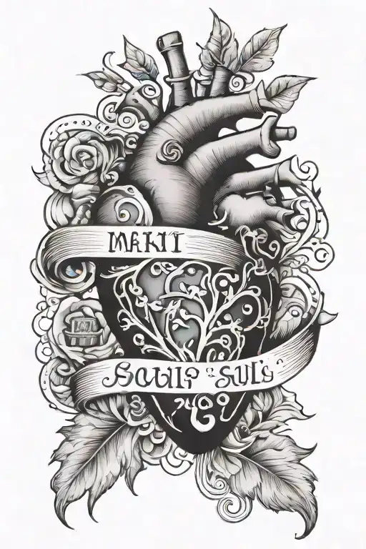 My heart, my soul, my life , tattoo design idea
