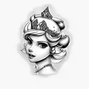 princess peach tattoo design idea