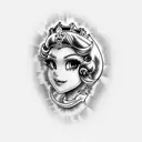 princess peach tattoo design idea
